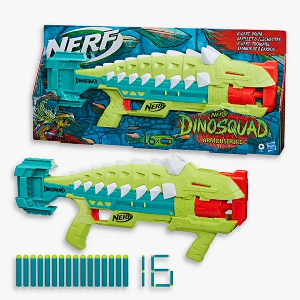 Nerf DINOSAUAD/ 8 dart drum 8yrs n older